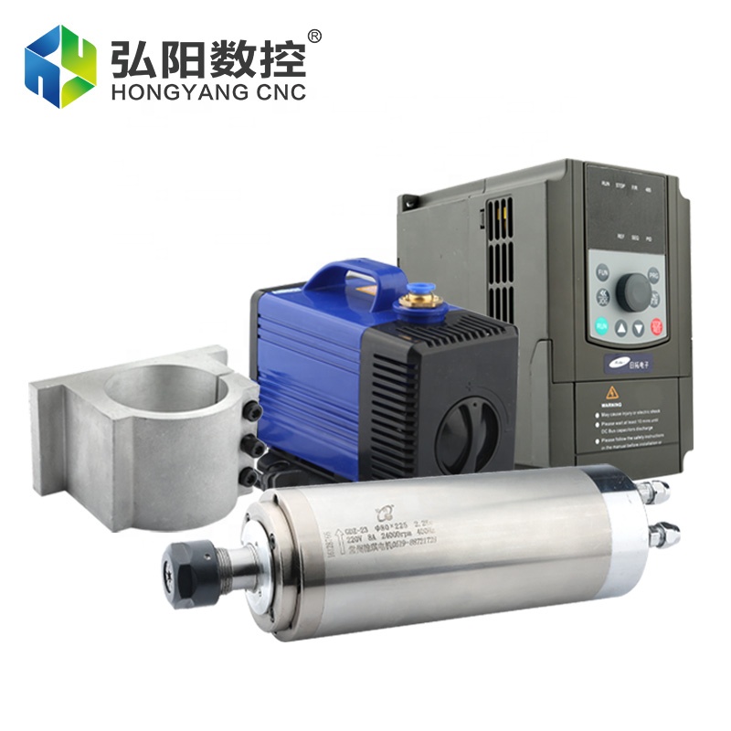 2.2Kw Water Cooled Spindle Kit Vfd - Moteur de broche refroidi à l'eau